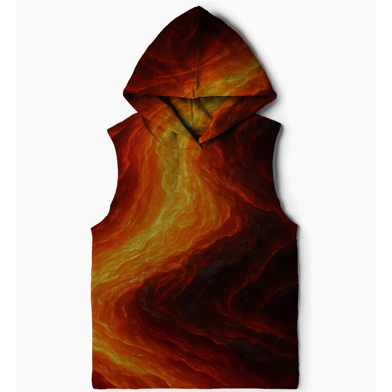 Molten Ember Glow embroidered hoodies