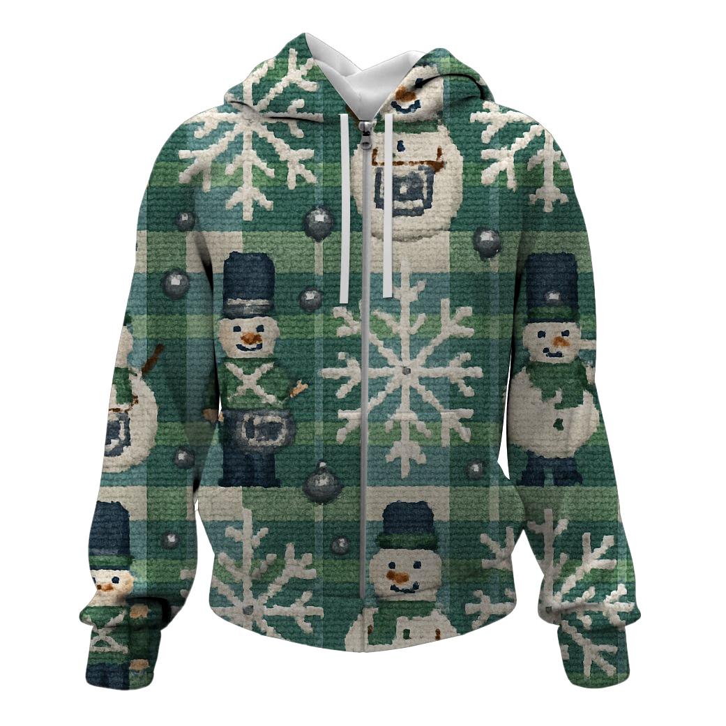 Snowflake Plaid Toy Parade Design embroidered hoodies