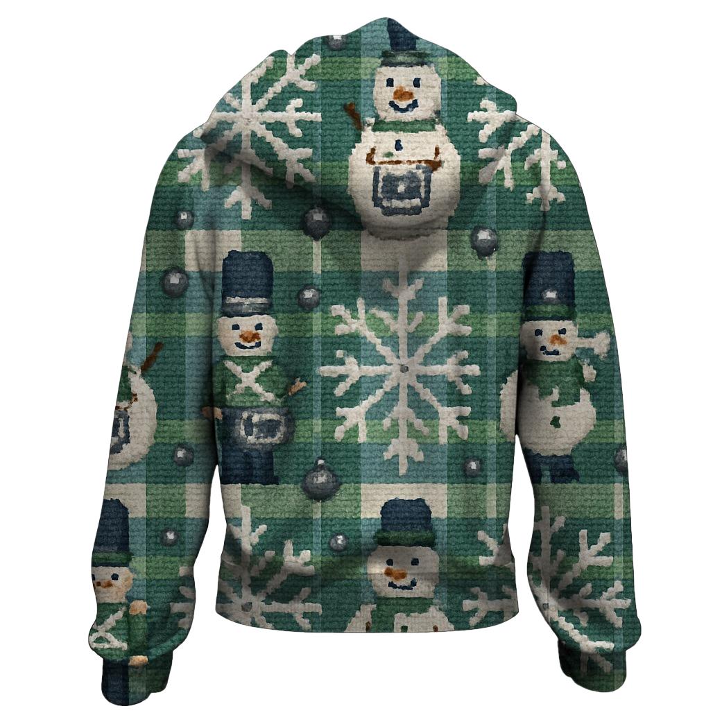 Snowflake Plaid Toy Parade Design embroidered hoodies