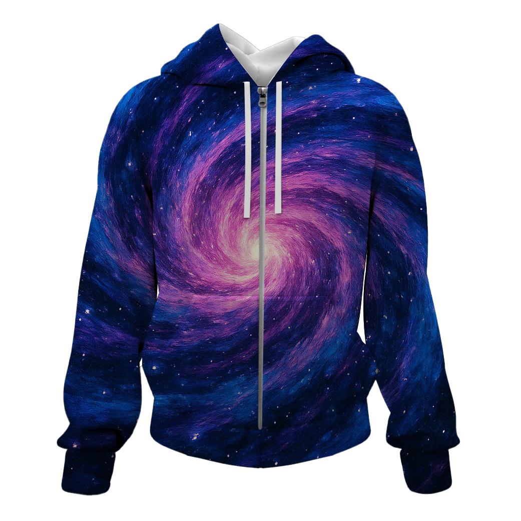 Galactic Whirlwind embroidered hoodies