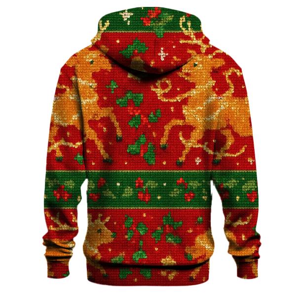 Tinsel Tangle Reindeer Parade Design premium hoodies