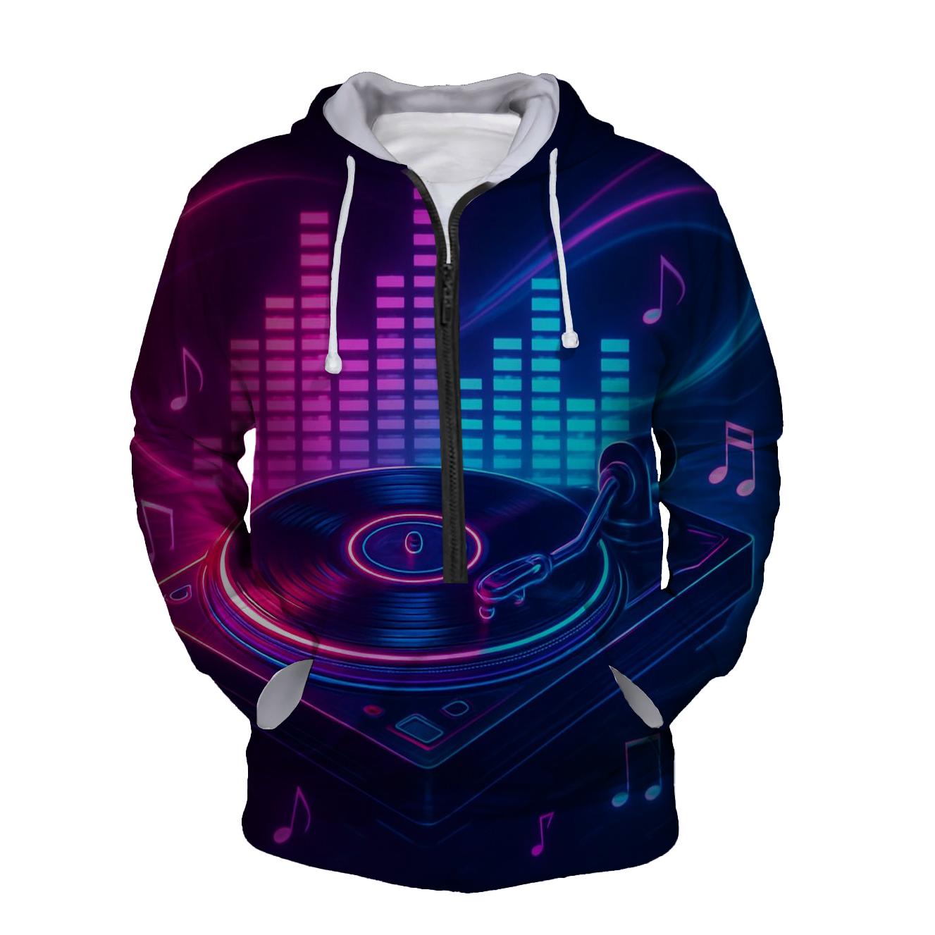 Neon Groove printed hoodies