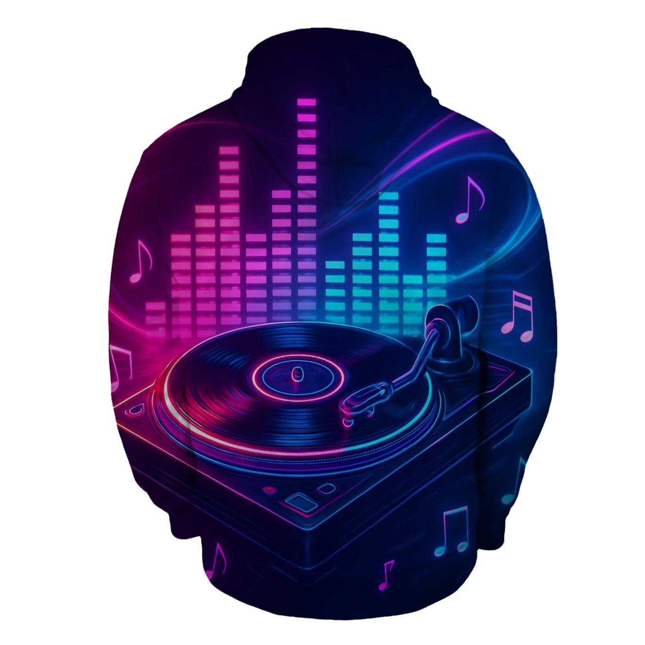 Neon Groove printed hoodies