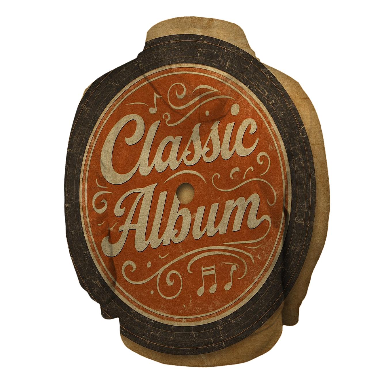 Distressed Vintage Vinyl Record Label pullover hoodies