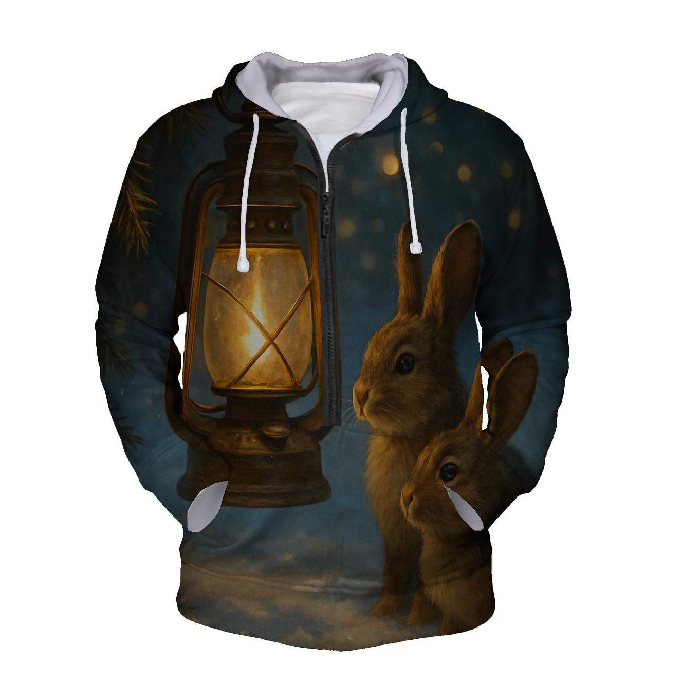Lantern In The Snowy Clearing hoodie designs