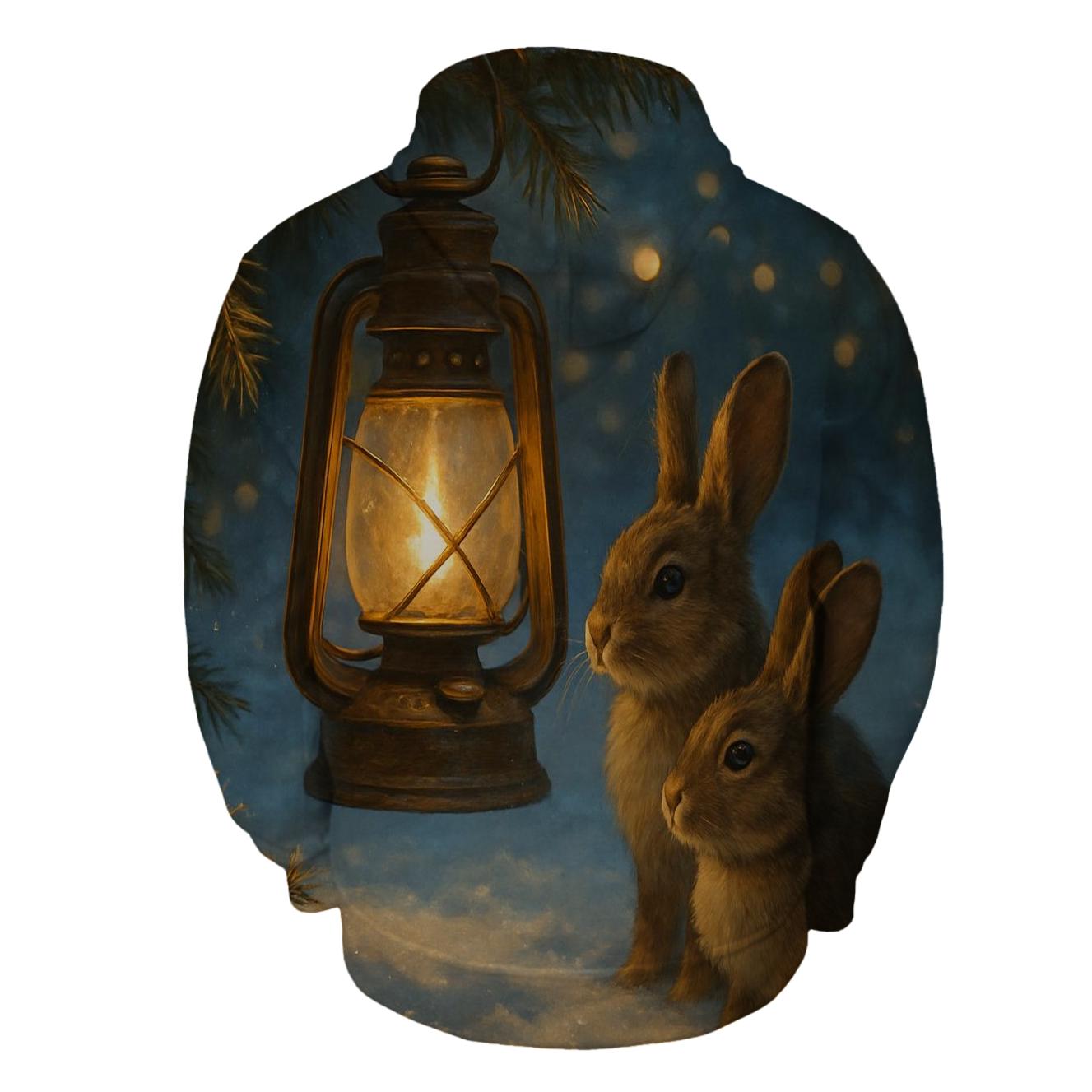 Lantern In The Snowy Clearing hoodie designs