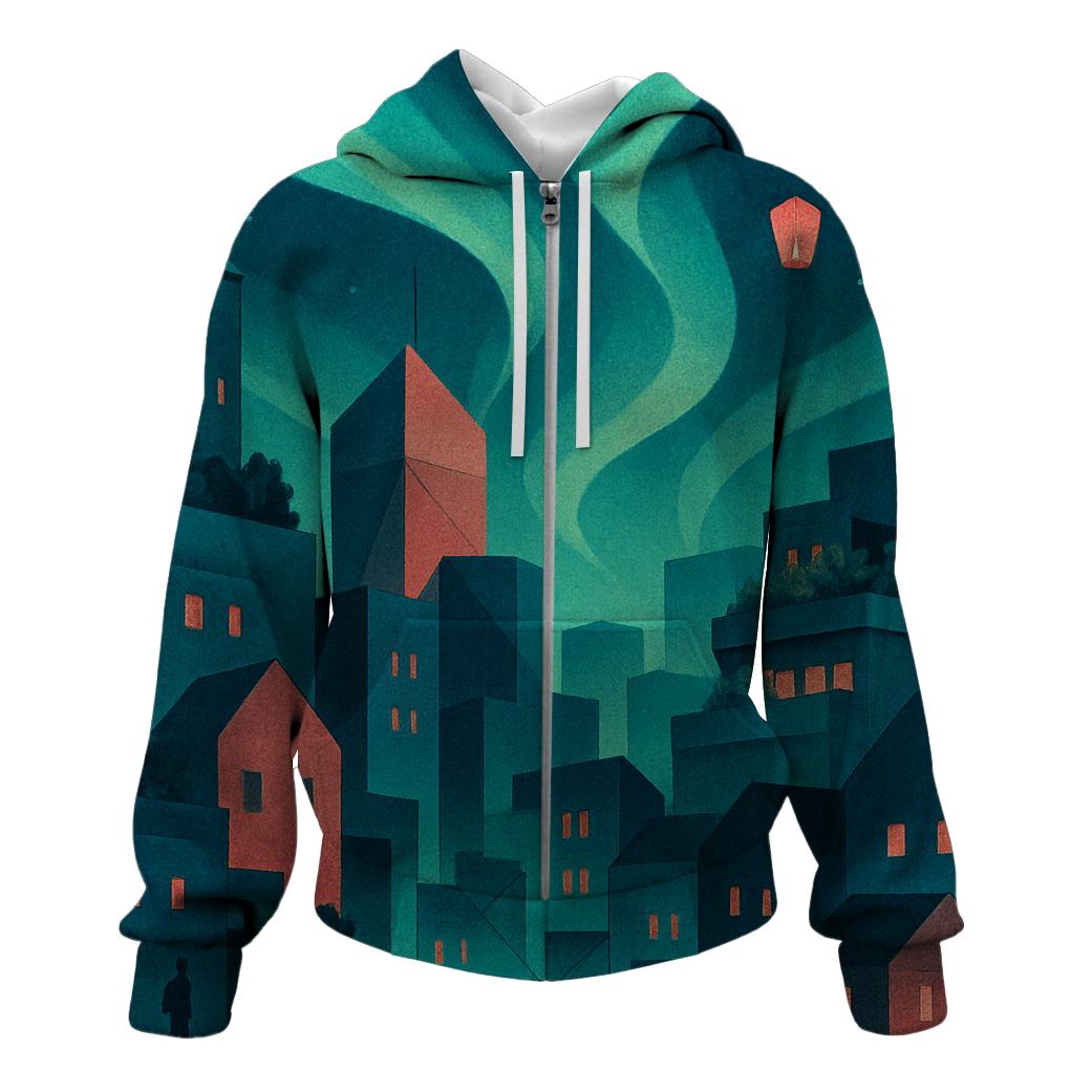 Aurora Paper City designer hoodies