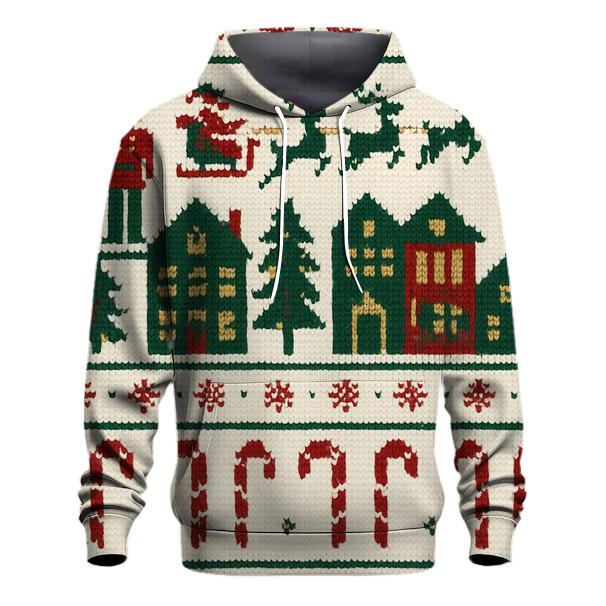 Ugly Holiday Sweater Village Design designer hoodies