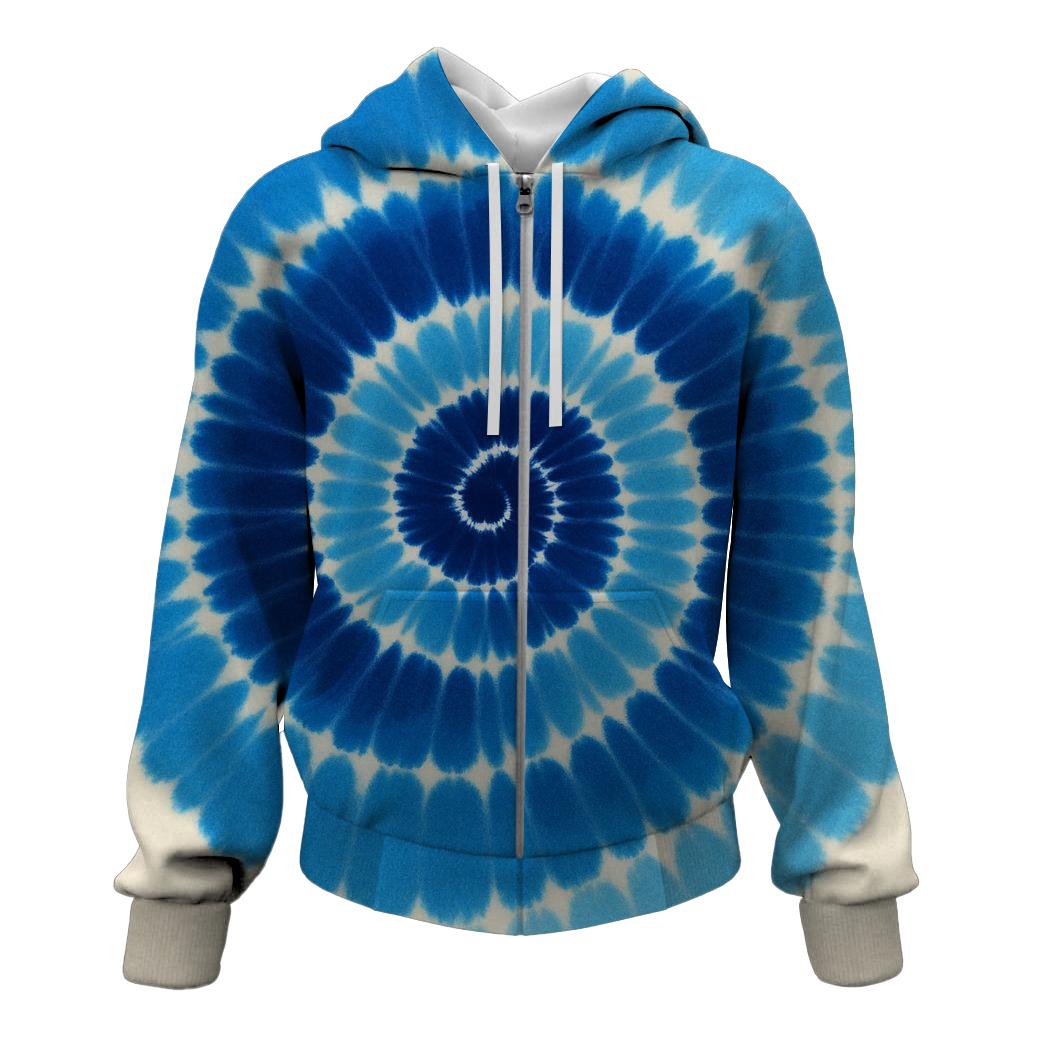 Indigo Spiral Burst hoodie designs