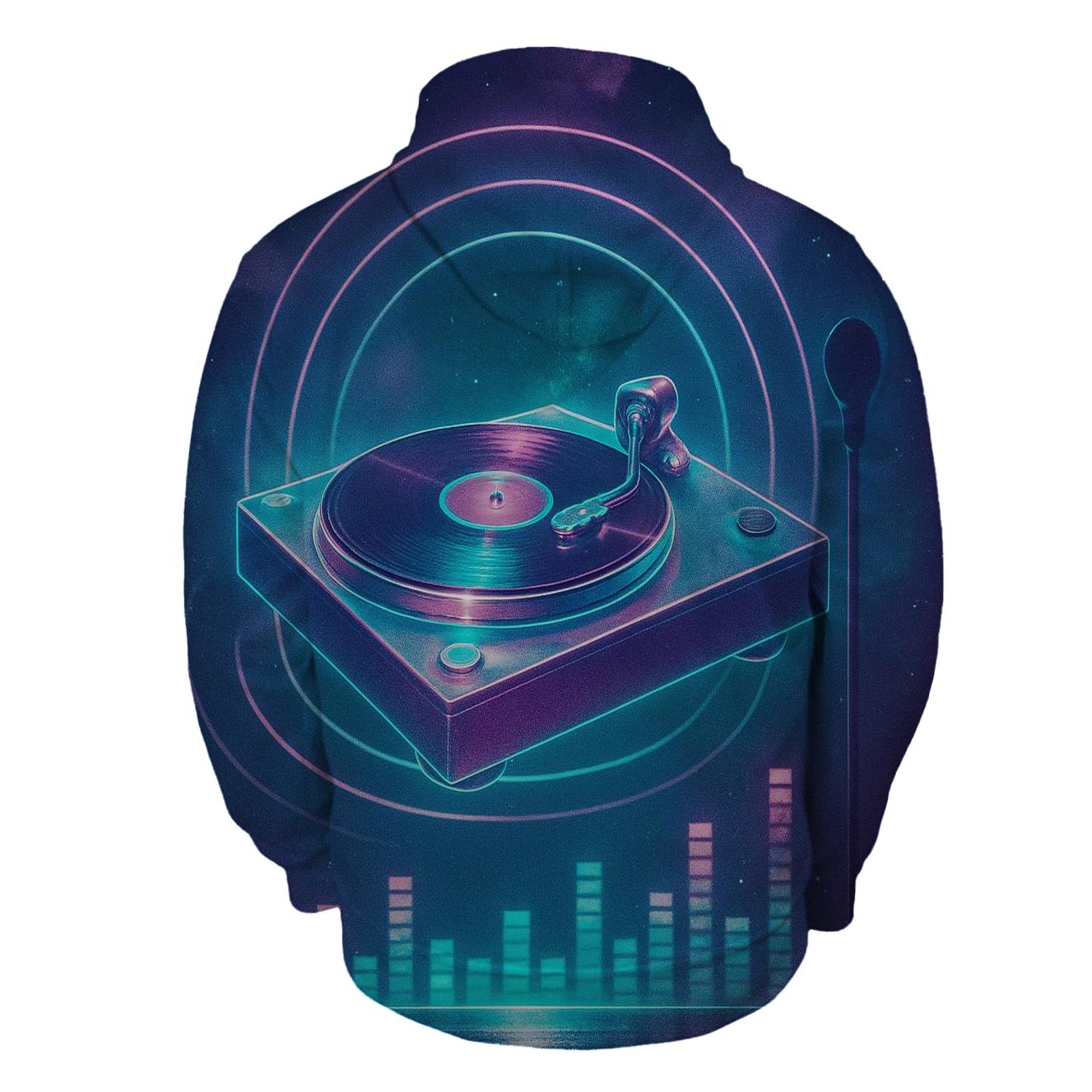 Neon Turntable Odyssey zip-up hoodies