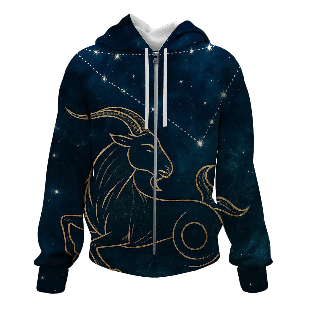 Celestial Capricorn Nebula Scene hoodie designs