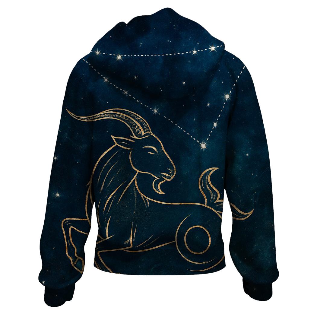 Celestial Capricorn Nebula Scene hoodie designs