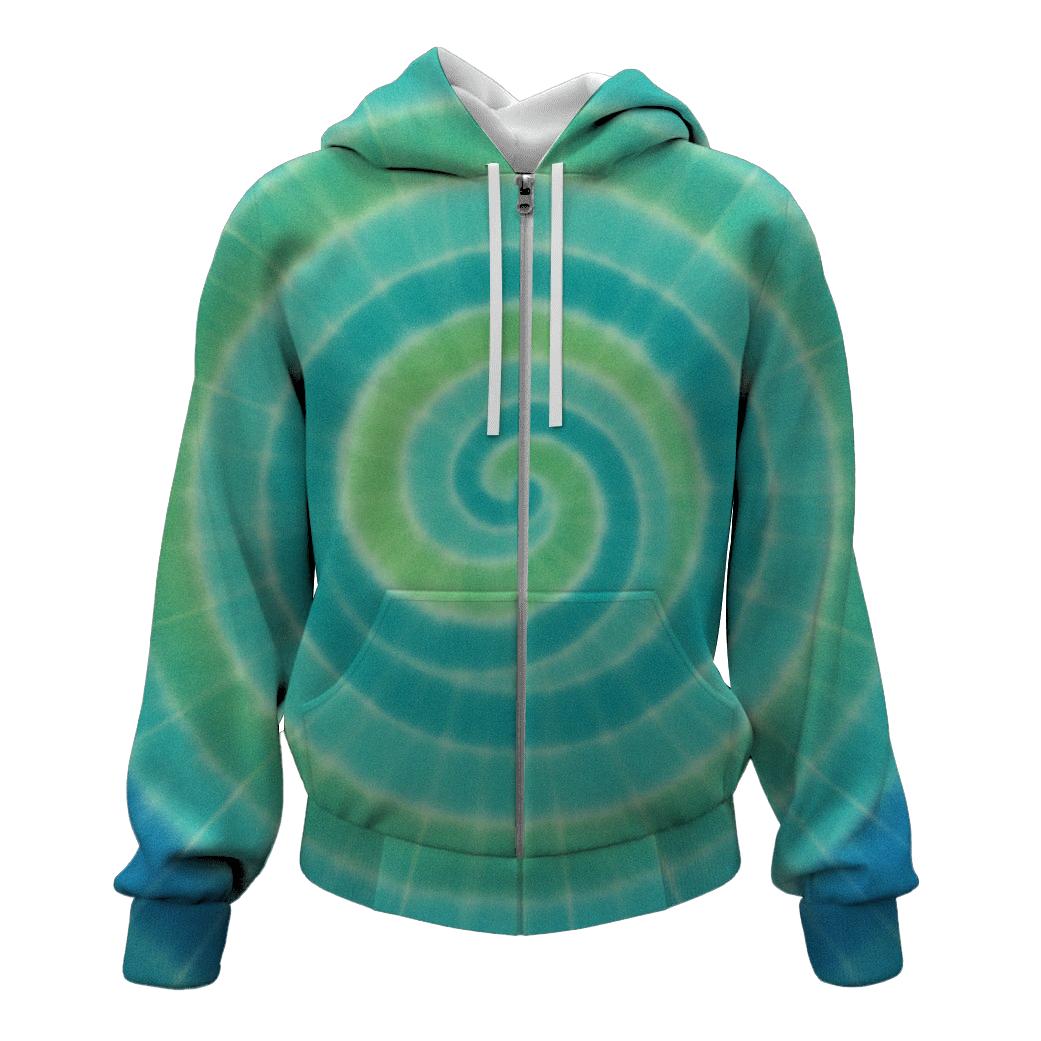 Aurora Spiral Bullseye lightweight hoodies