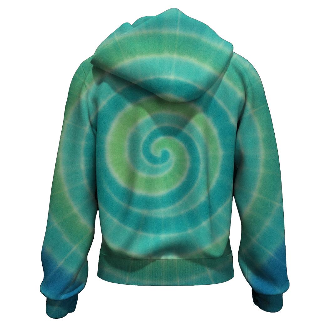 Aurora Spiral Bullseye lightweight hoodies