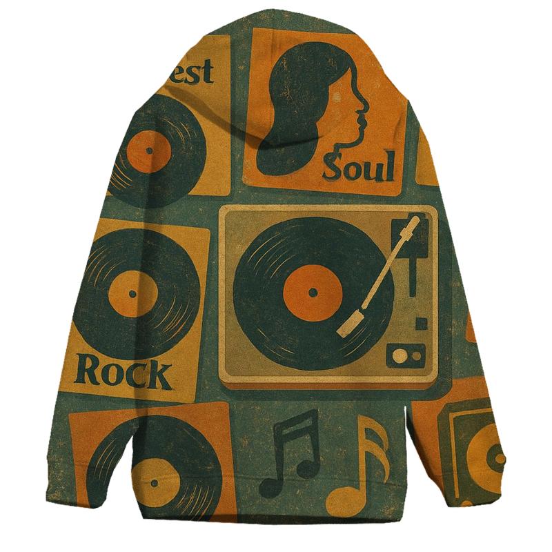 Faded Vintage Vinyl Record Collection designer hoodies
