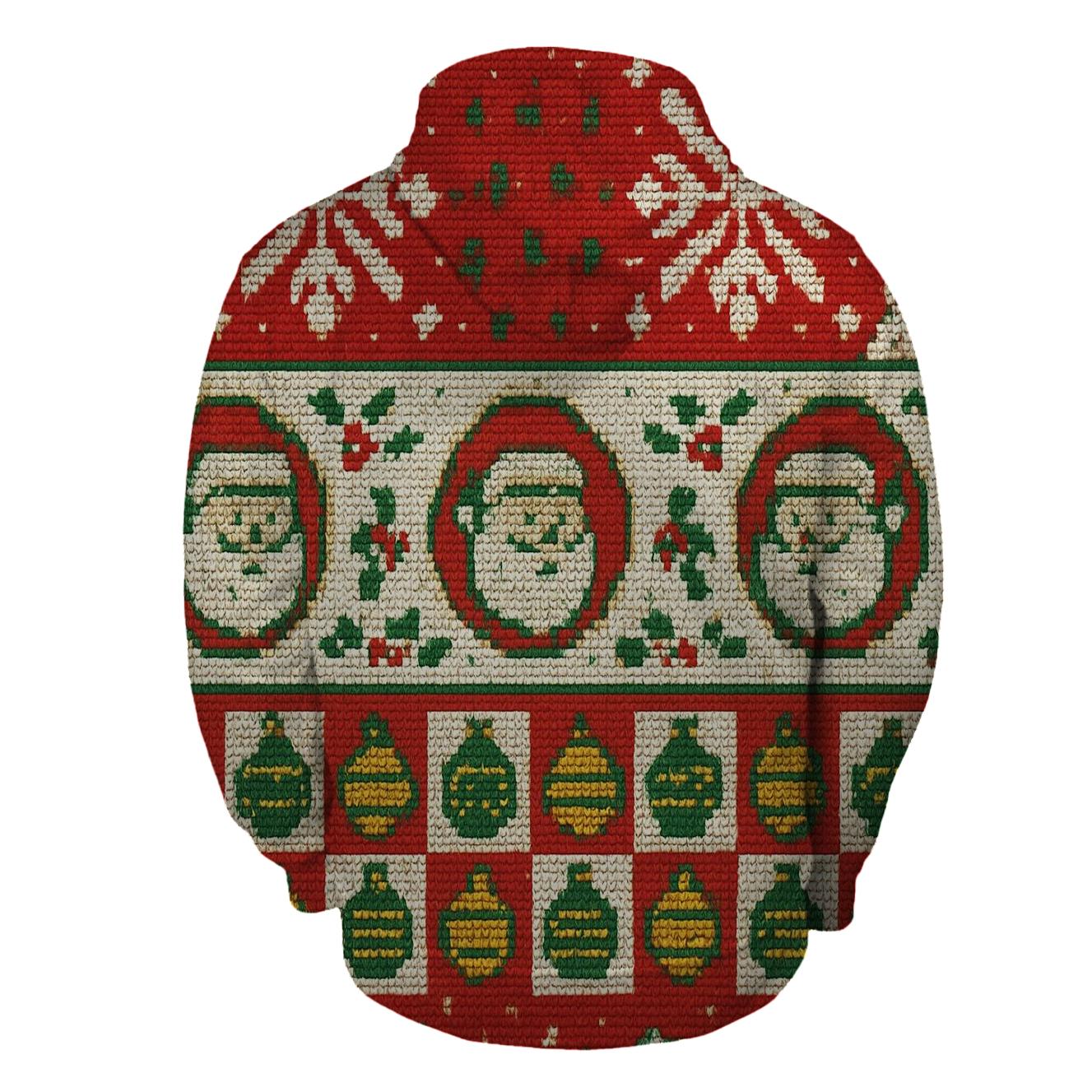 Jolly Tinsel Patchwork Design premium hoodies