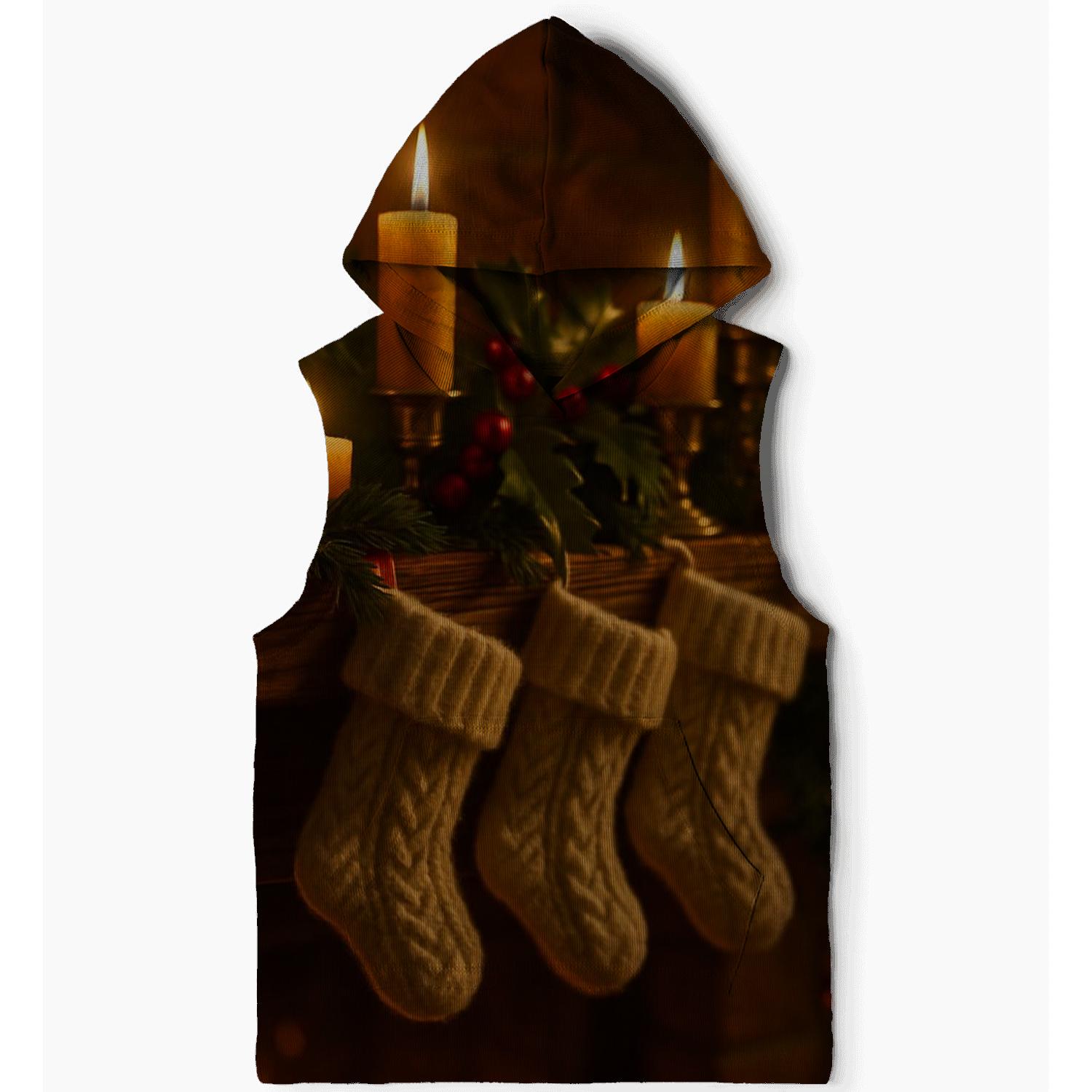 Midwinter Candlelight Hearth premium hoodies