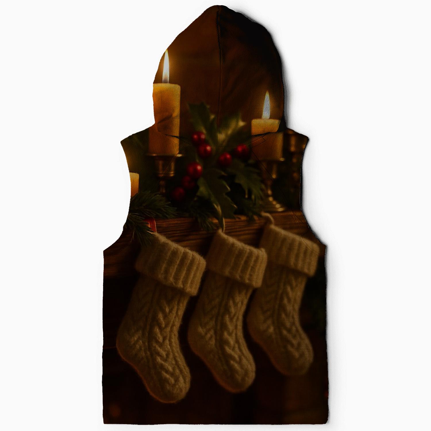 Midwinter Candlelight Hearth premium hoodies