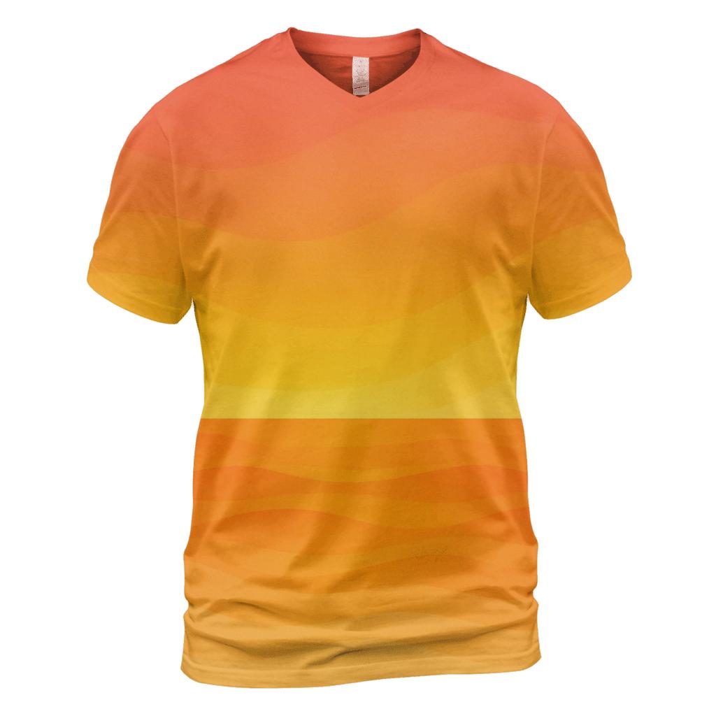 Coral Sunset Gradient trendy printed shirt styles