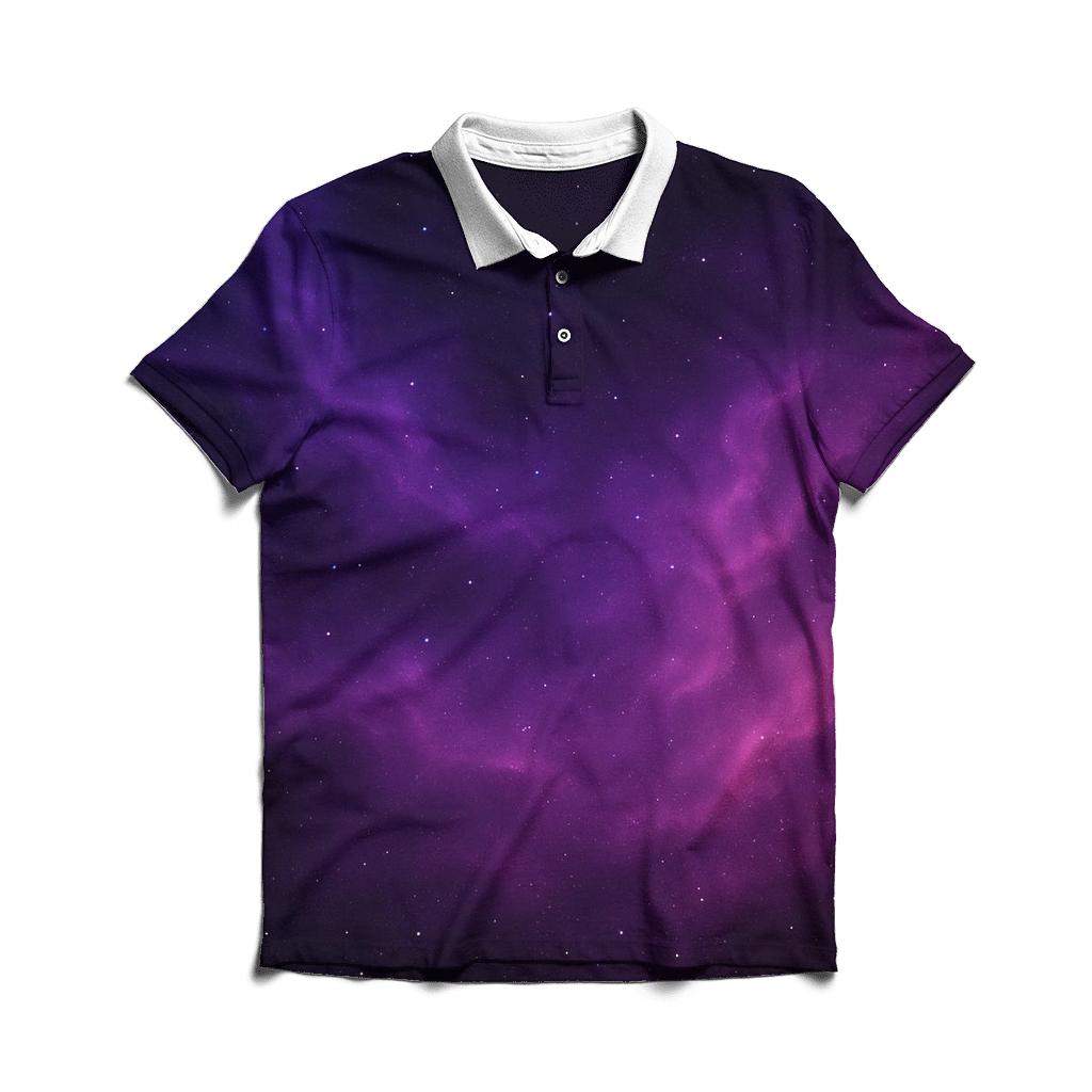 Nebula Swirl premium cotton polo shirts