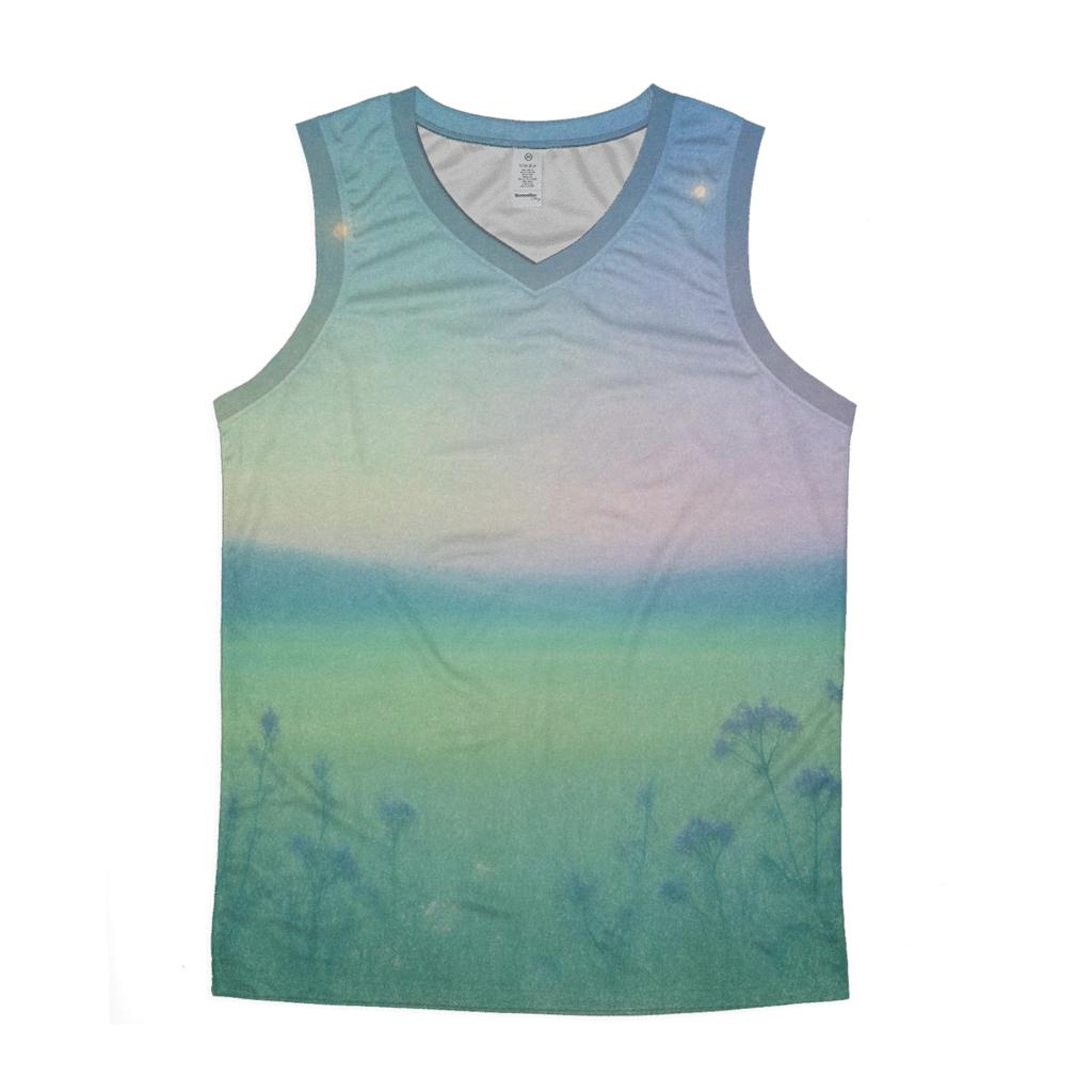 Celestial Meadow Fade sports performance tank tops