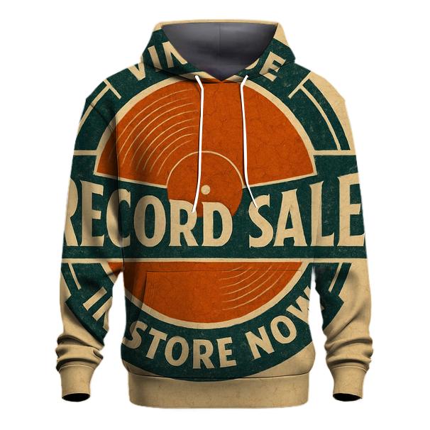 Rustic Vinyl Record Shop Poster hoodies fashion