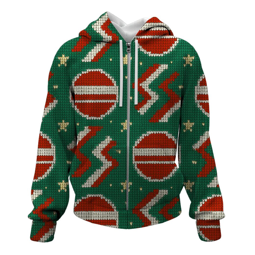 Peppermint Ornament Carousel Design hoodies fashion
