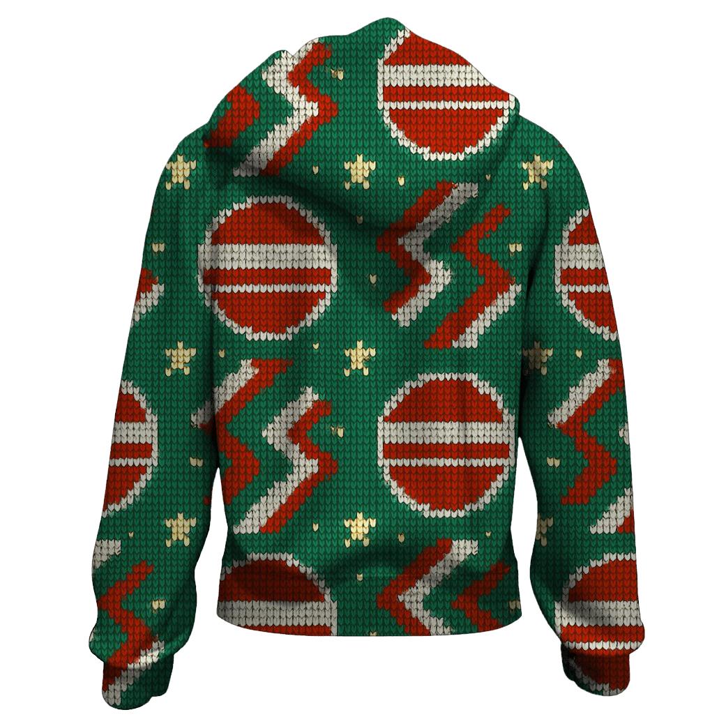 Peppermint Ornament Carousel Design hoodies fashion