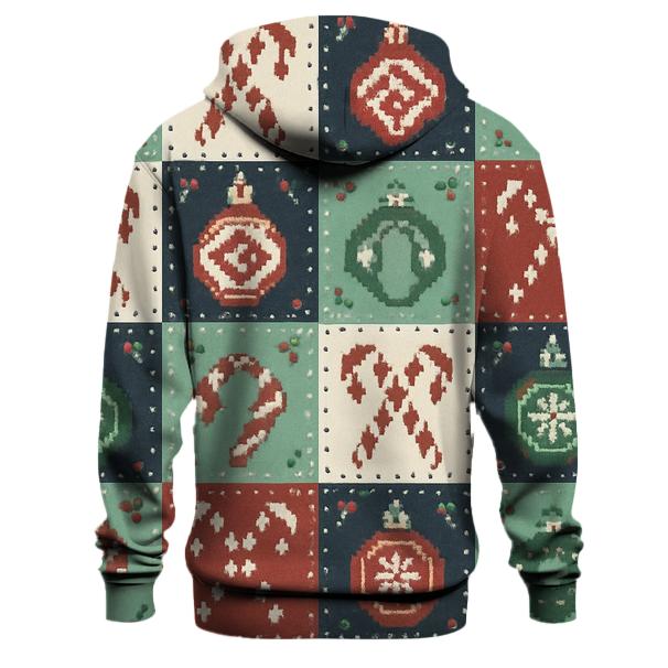Candy Orchard Ornament Grid Design printed hoodies