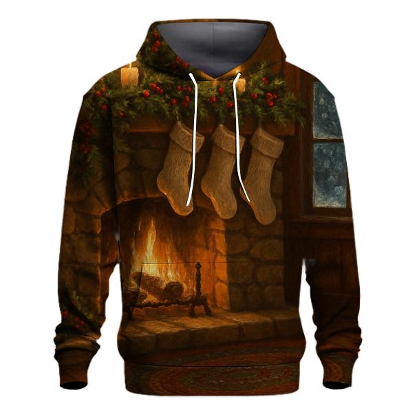 Winter Fireplace Christmas Eve lightweight hoodies