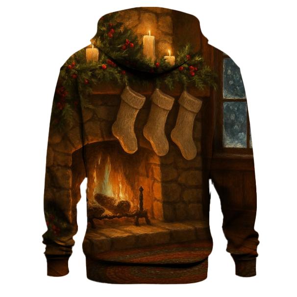 Winter Fireplace Christmas Eve lightweight hoodies