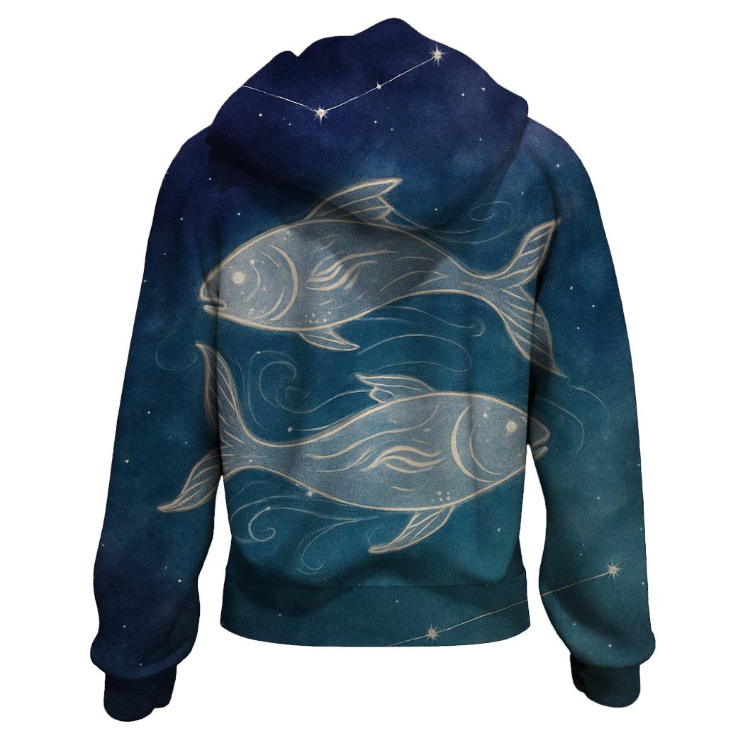Celestial Pisces Dreamscape graphic hoodies