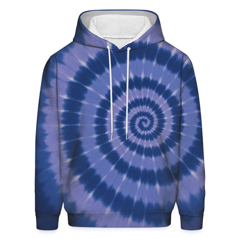 Indigo Spiral Mandala designer hoodies