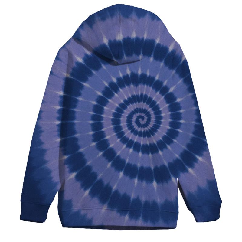 Indigo Spiral Mandala designer hoodies