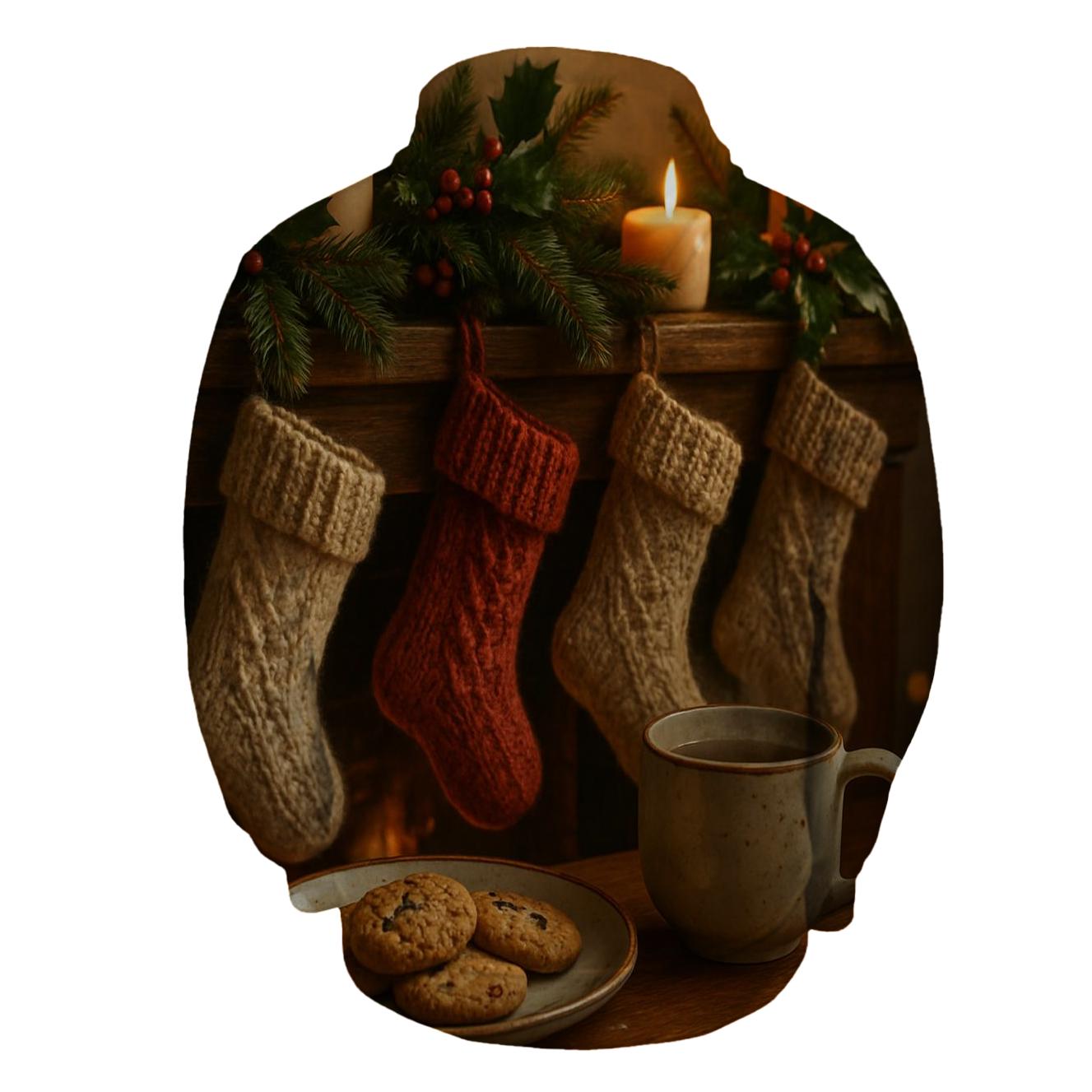 Mantel With Stockings And Cookies hoodie styles