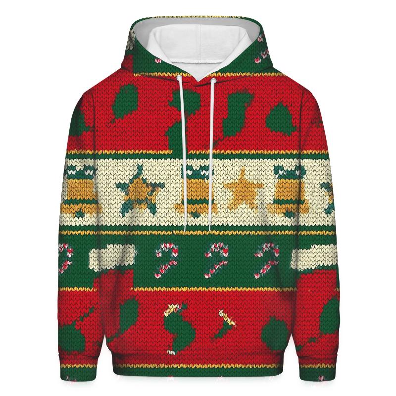 Jolly Stocking Stripe Tapestry Design graphic hoodies