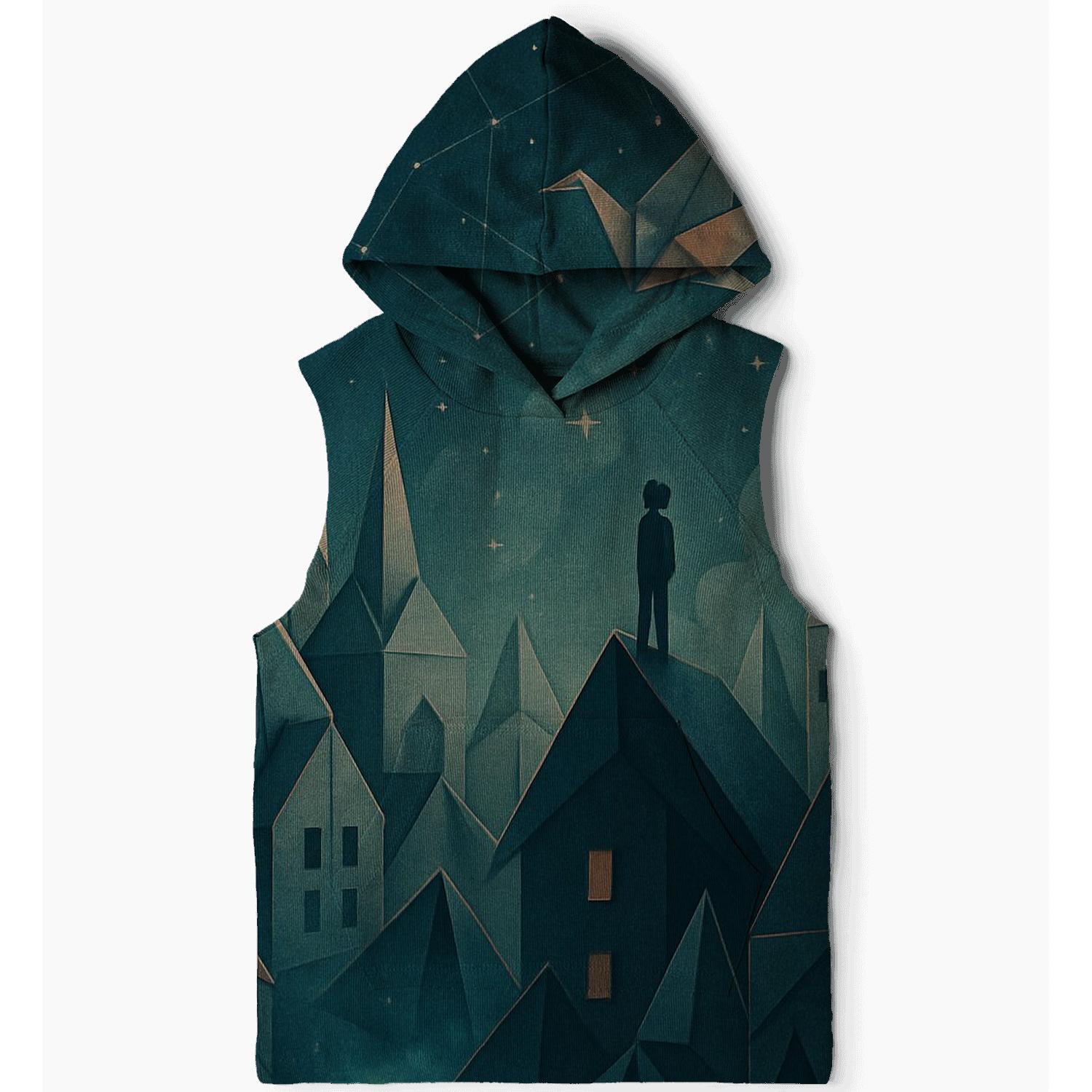 Celestial Origami City zip-up hoodies