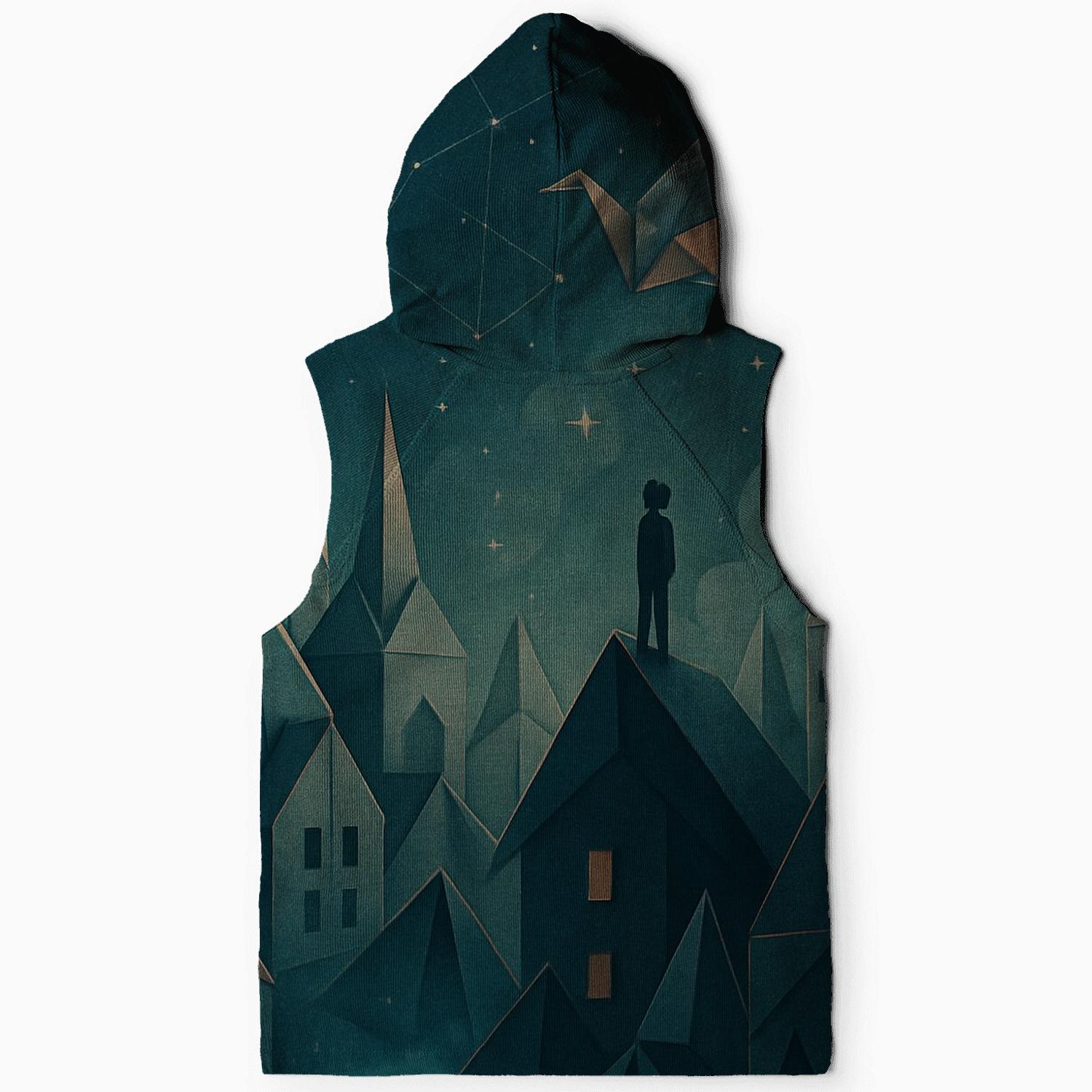 Celestial Origami City zip-up hoodies