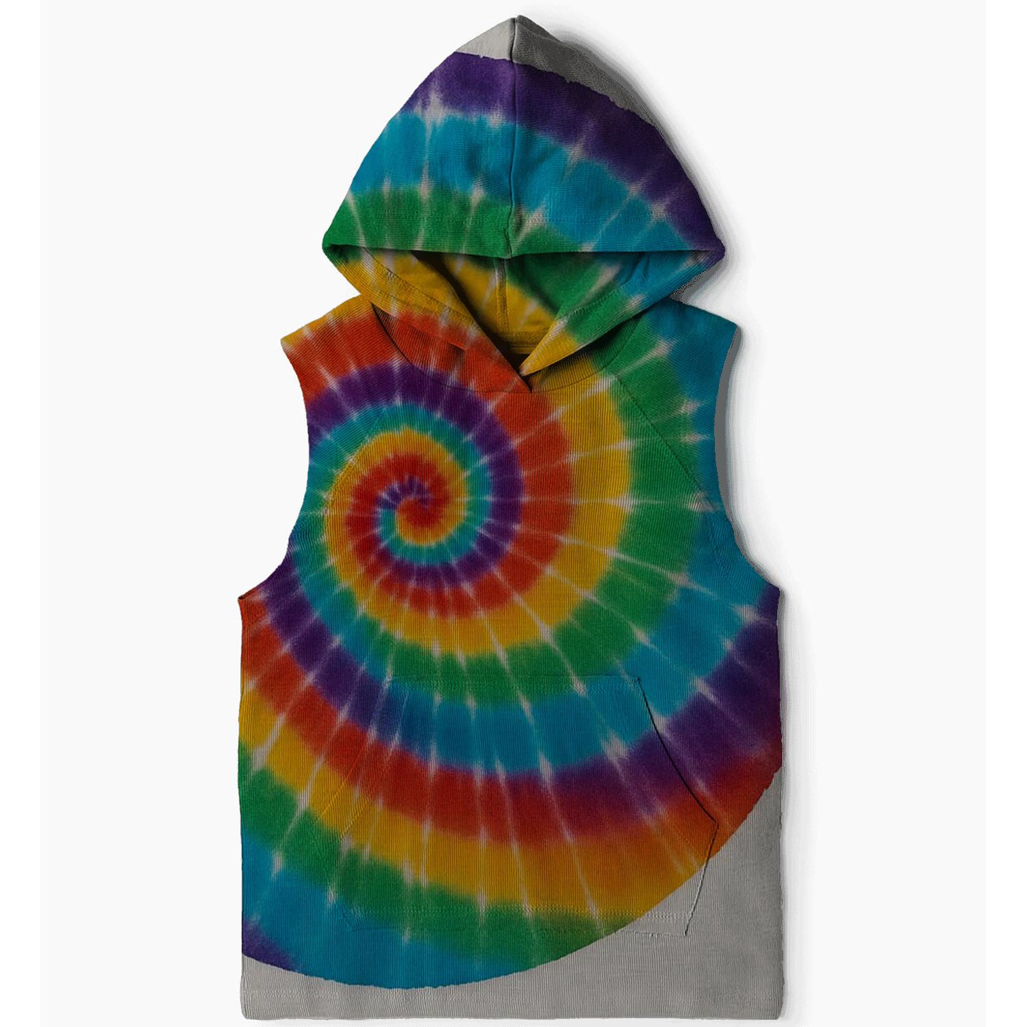 Prismatic Spiral Burst graphic hoodies