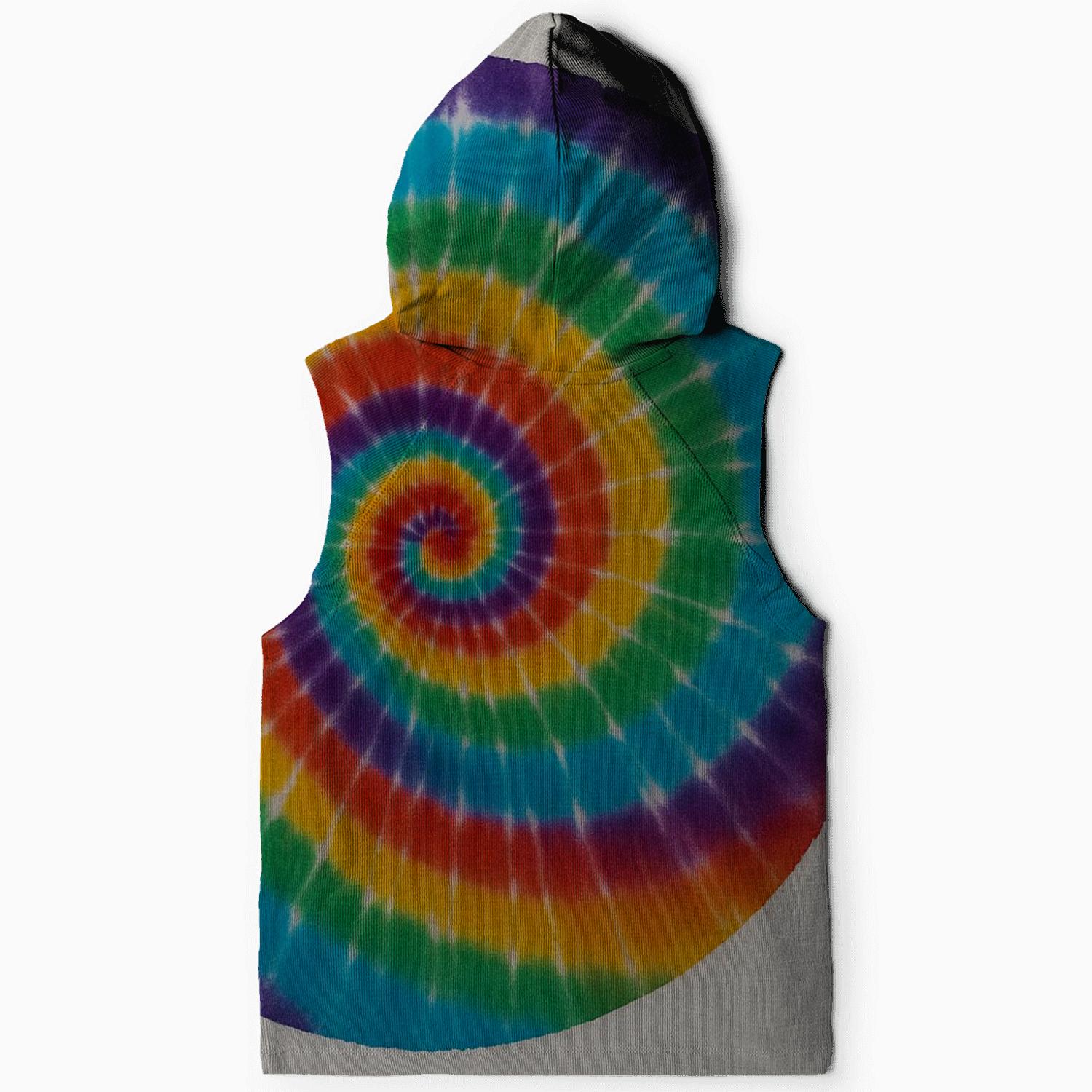 Prismatic Spiral Burst graphic hoodies