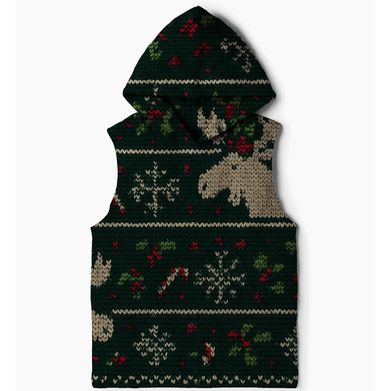 Mistletoe Moose Mosaic Design custom hoodies