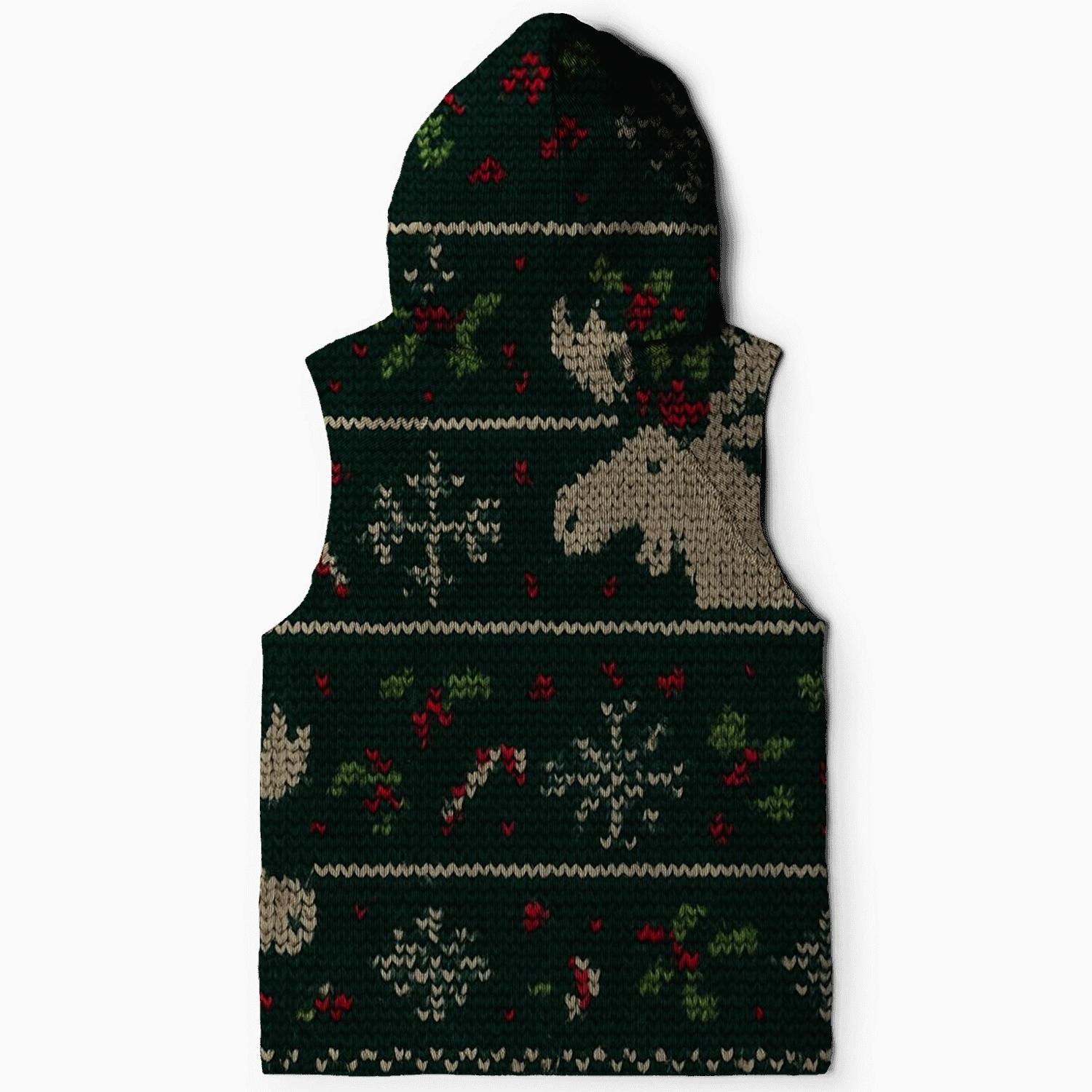 Mistletoe Moose Mosaic Design custom hoodies