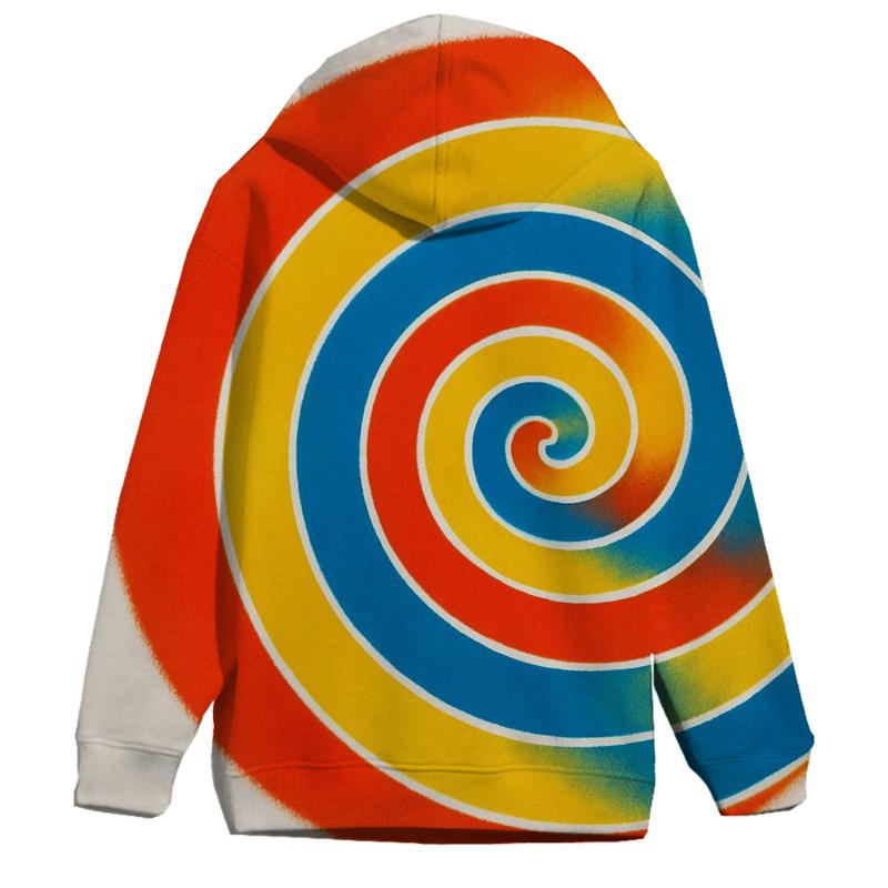 Bright Geometric Spiral hoodie trends