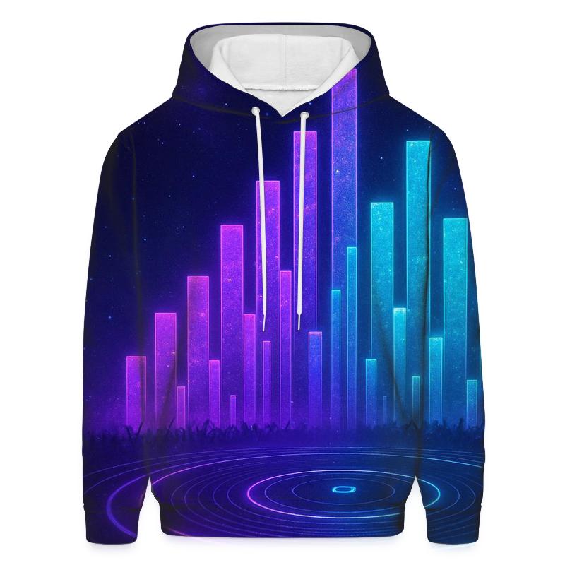 Neon Equalizer Galaxy heavyweight hoodies