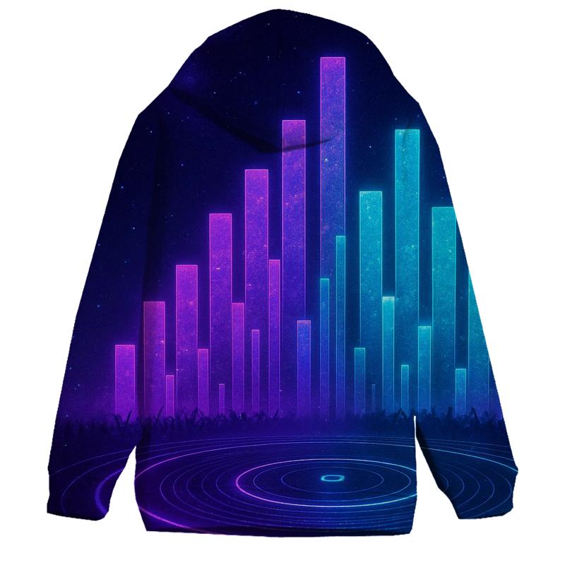 Neon Equalizer Galaxy heavyweight hoodies