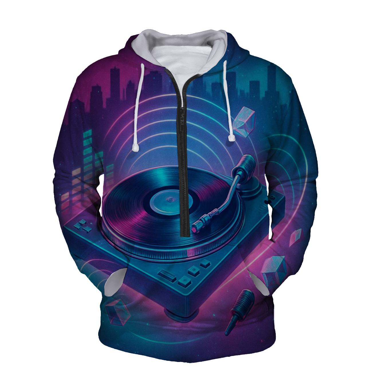 Neon Turntable Nexus hoodie styles