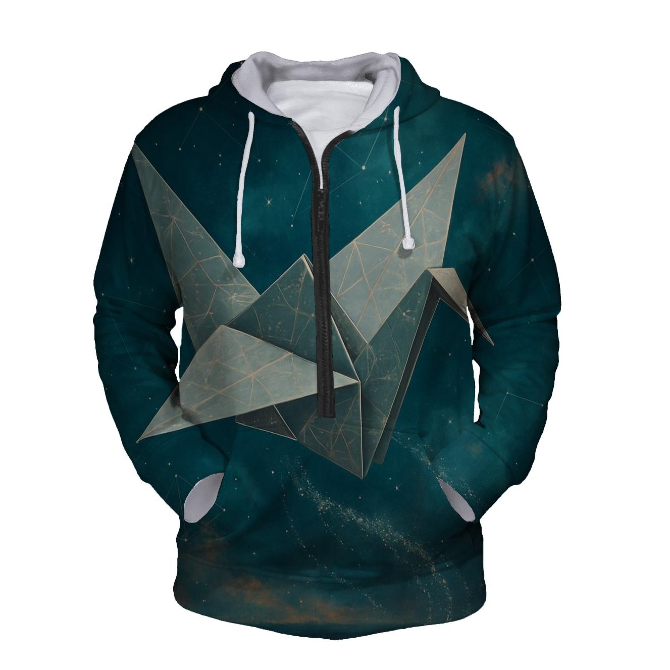 Nebula Paper Crane premium hoodies