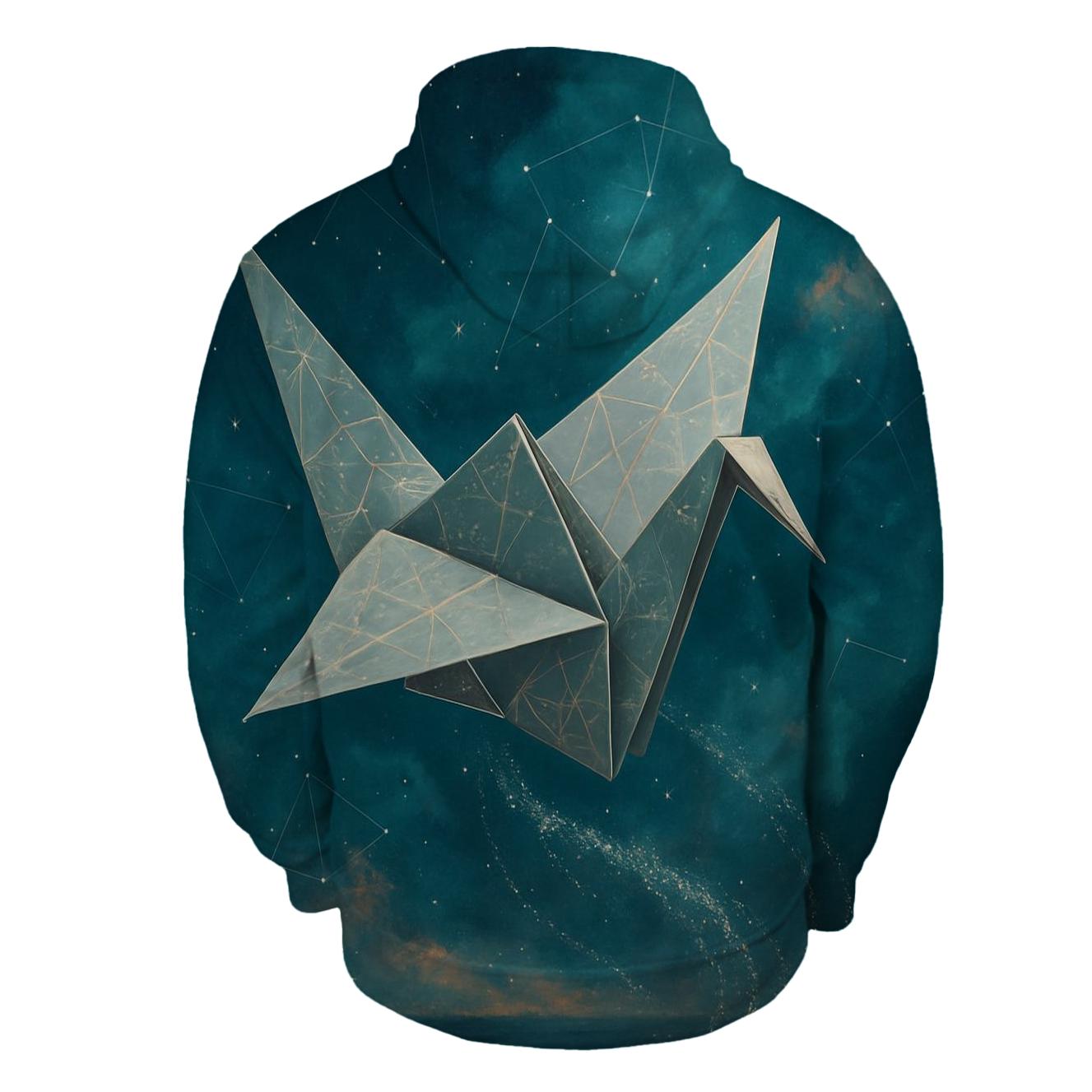 Nebula Paper Crane premium hoodies