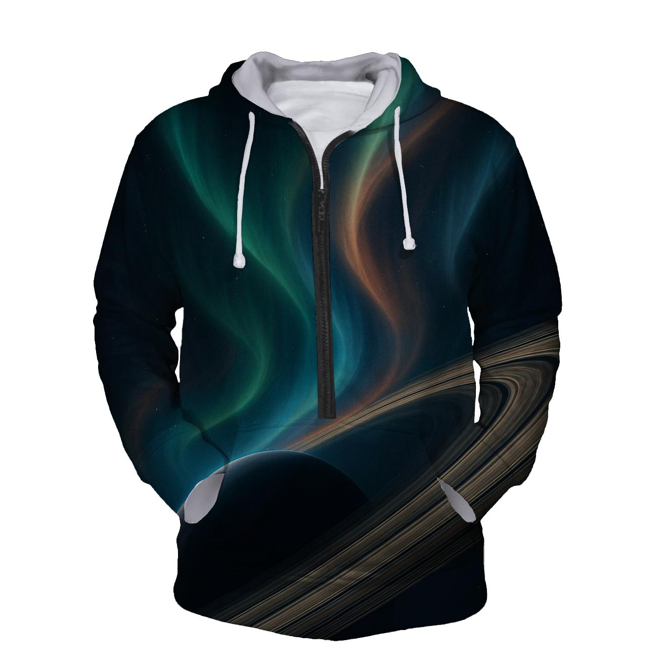 Ring Plane Aurora Veil premium hoodies