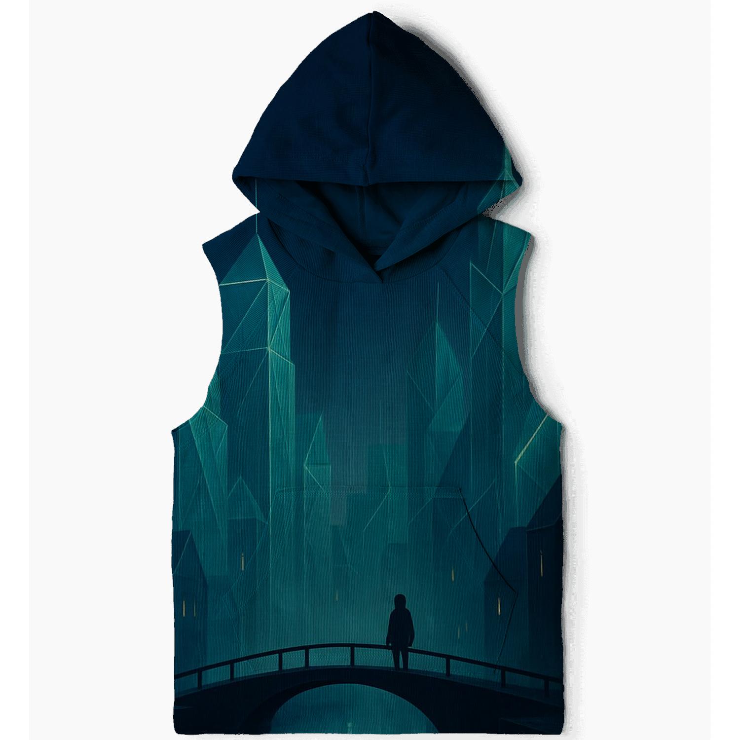 Iridescent Origami City hoodie styles